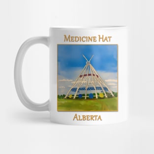 SaamisTeePee Landmark in Medicine Hat Alberta Canada - WelshDesigns Mug